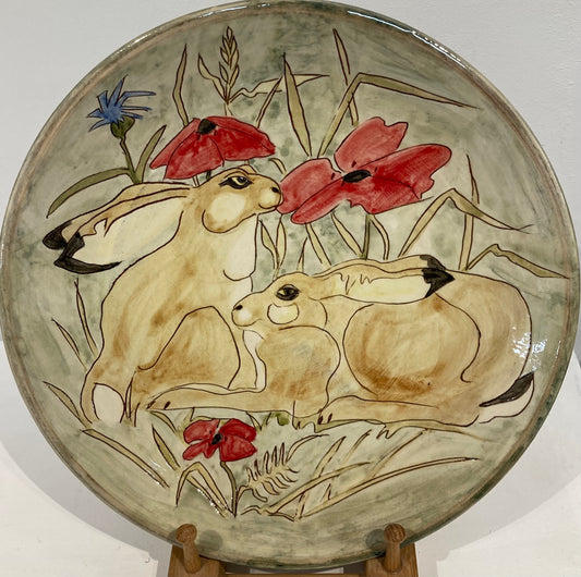 Large earthenware platter